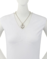 Lagos Venus Fluted Oval Crystal Pendant Necklace