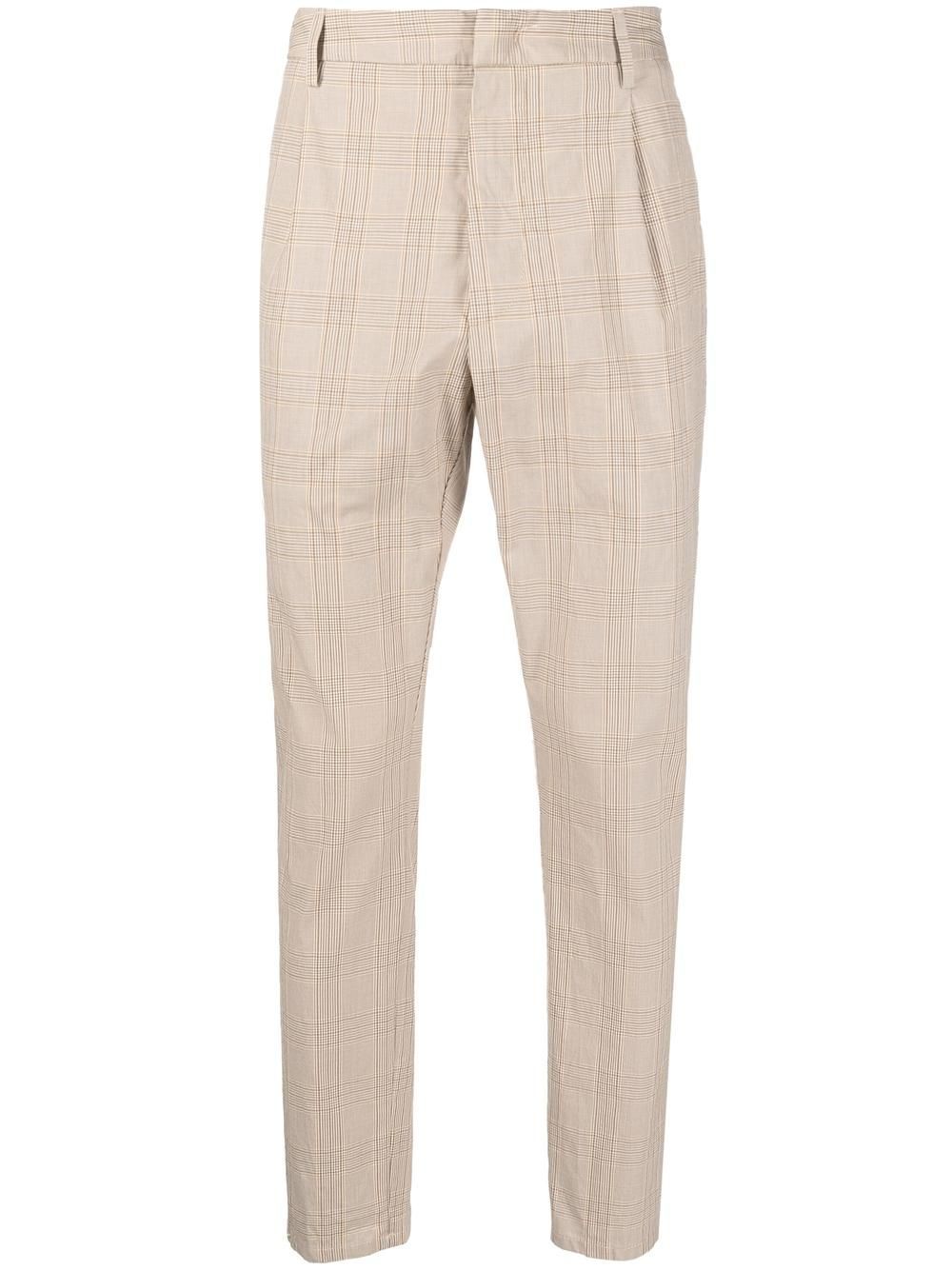Buy Boys Brown Slim Fit Check Trousers Online - 682390 | Allen Solly