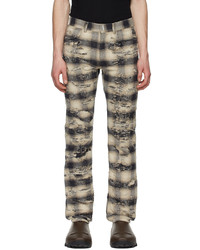 Givenchy Off White Black Cotton Trousers