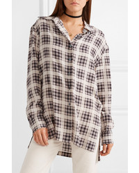 Marc Jacobs Checked Washed Silk Shirt