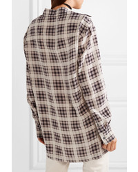 Marc Jacobs Checked Washed Silk Shirt