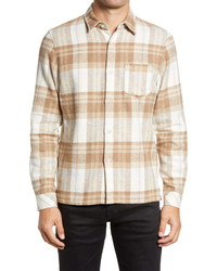 John Elliott Sly Regular Fit Plaid Flannel Button Up Shirt