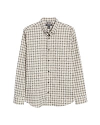 Nordstrom Tech  Fit Plaid Flannel Button Up Shirt In Tan