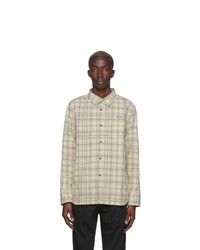 LHomme Rouge Off White And Brown Work Overshirt