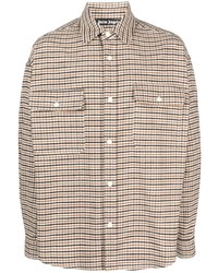Palm Angels Plaid Checked Button Up Shirt