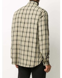 Saint Laurent Plaid Long Sleeve Shirt