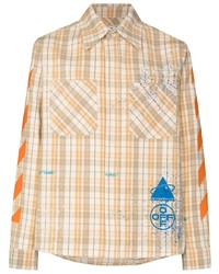Off-White X Browns 50 Checked Long Sleeve Shirt