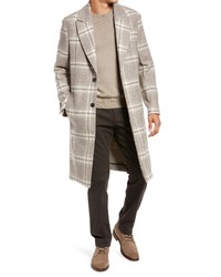 Ted Baker London Ogle Relaxed Fit Check Wool Blend Coat