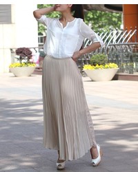 ChicNova Pleated Maxi Skirt