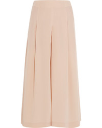 Beige Pleated Culottes