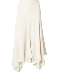 By Malene Birger Asymmetric Pleated Crepe Midi Skirt