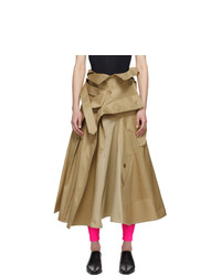 Junya Watanabe Beige Trench Coat Skirt