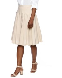 Esley Khaki Pleated Skirt