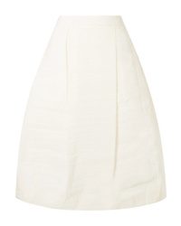 Simone Rocha Pleated Crinkled Taffeta Midi Skirt