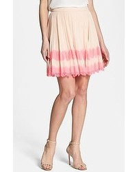 Ted Baker London Pleated Lace Stripe Skirt