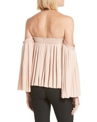 Elizabeth and James Emelyn Pleated Off The Shoulder Top