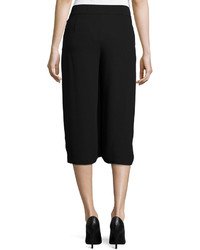 Eileen Fisher Pleated Silk Georgette Cropped Pants