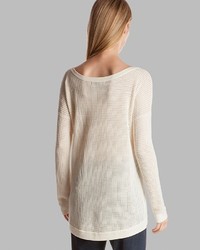 Halston Heritage Sweater Boat Neck Perforated