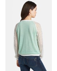 Olivia Moon Sheer Sleeve Sweater