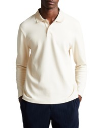 Ted Baker London Baddow Heavy Twill Jersey Long Sleeve Polo In At Nordstrom