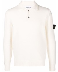 Stone Island Compass Badge Knitted Polo Shirt