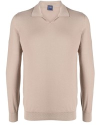 Fedeli Long Sleeve Cotton Polo Shirt