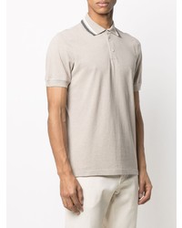 Brunello Cucinelli Contrasting Collar Trim Polo Shirt