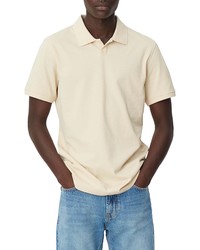 LES DEUX Cotton Pique Polo In Oyster Gray At Nordstrom