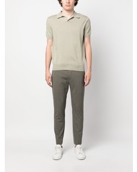 Canali Fine Knit Short Sleeve Polo Shirt