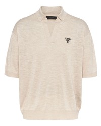 Prada Fine Knit Short Sleeved Polo Shirt