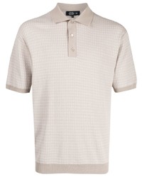 Man On The Boon. Jacquard Pattern Knitted Polo Shirt