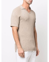Tagliatore Melange Effect Fine Knit Polo Shirt