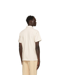 Les Tien Off White Rugby Polo