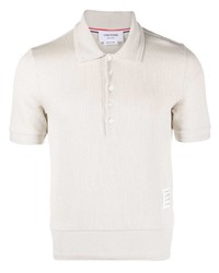 Thom Browne Ribbed Knit Short Sleeved Polo Shirt