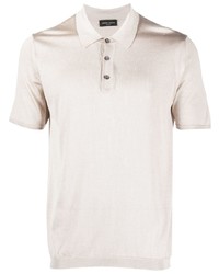 Roberto Collina Ribbed Silk Polo Shirt