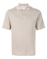 Solid Homme Short Sleeve Silk Polo Shirt