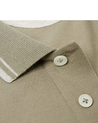 Brunello Cucinelli Slim Fit Contrast Tipped Cotton Piqu Polo Shirt