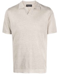 Roberto Collina Spread Collar Short Sleeved Polo Shirt