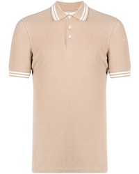Brunello Cucinelli Stripe Trim Cotton Polo Shirt