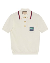 Gucci Stripe Trim Knitted Polo Shirt