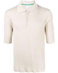 Bottega Veneta Textured Short Sleeved Polo Shirt