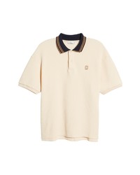 Closed Tipped Organic Cotton Pique Polo In Ecru At Nordstrom