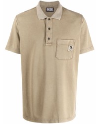 Diesel Washed Cotton Logo Polo Shirt