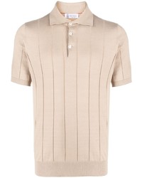 Brunello Cucinelli Wide Ribbed Cotton Polo Shirt
