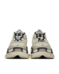Balenciaga Beige Triple S Sneakers