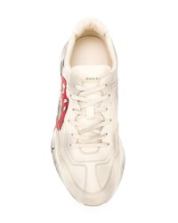 Gucci Rhyton Sneaker With Mouth Print