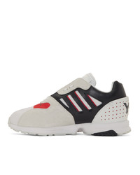 Y-3 White And Black Zx Run Sneakers