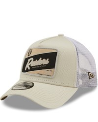 New Era Khakiwhite Las Vegas Raiders Happy Camper A Frame Trucker 9forty Snapback Hat At Nordstrom