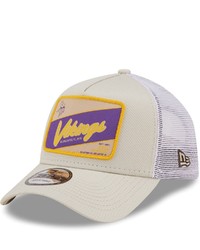 New Era Khakiwhite Minnesota Vikings Happy Camper A Frame Trucker 9forty Snapback Hat At Nordstrom