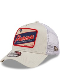 New Era Khakiwhite New England Patriots Happy Camper A Frame Trucker 9forty Snapback Hat At Nordstrom